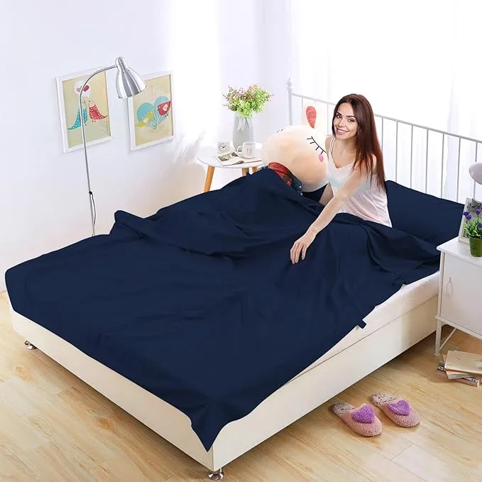 Sleeping Bag Liner,Lightweight Single/Double Sleep Sack,Camping & Travel Sheets for Adults,Premium Soft Hotel Sheet for Outdoor Traveling Hiking Hotel Picnics