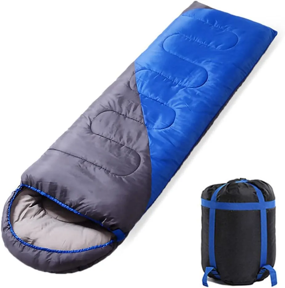 Sleeping Bags for Adults Rectangular, Envelope Warm Single 4 Seasons Sleeping Bag, Lightweight, Compact, for Camping, Indoor-Outdoor, 19075cm, with Compression Sack