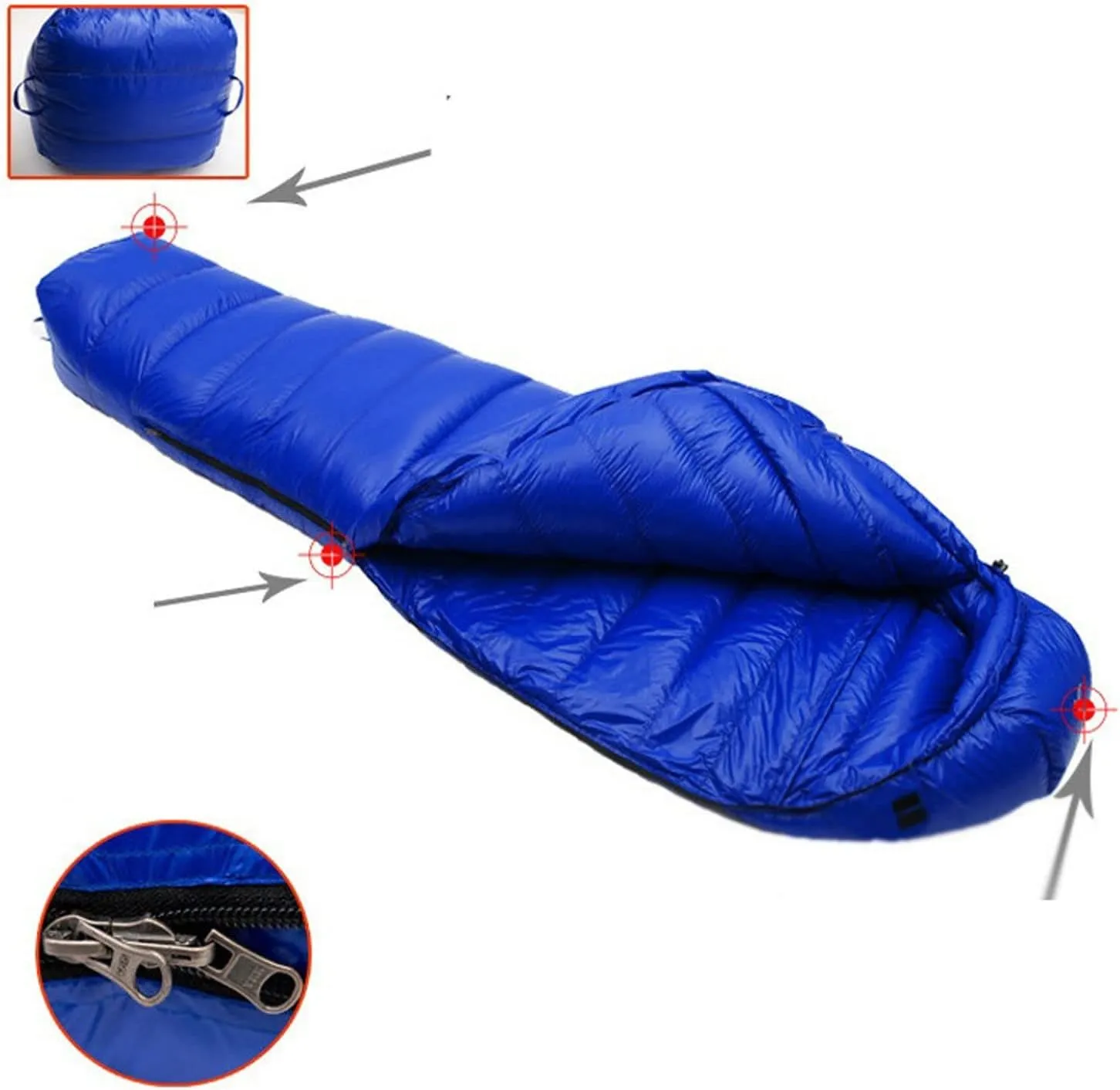 Sleeping Bags Outdoor Hiking Camping Mummies Ultra Light Down Sleeping Bag and Winter White Down Sleeping Bags 2kg-3kg