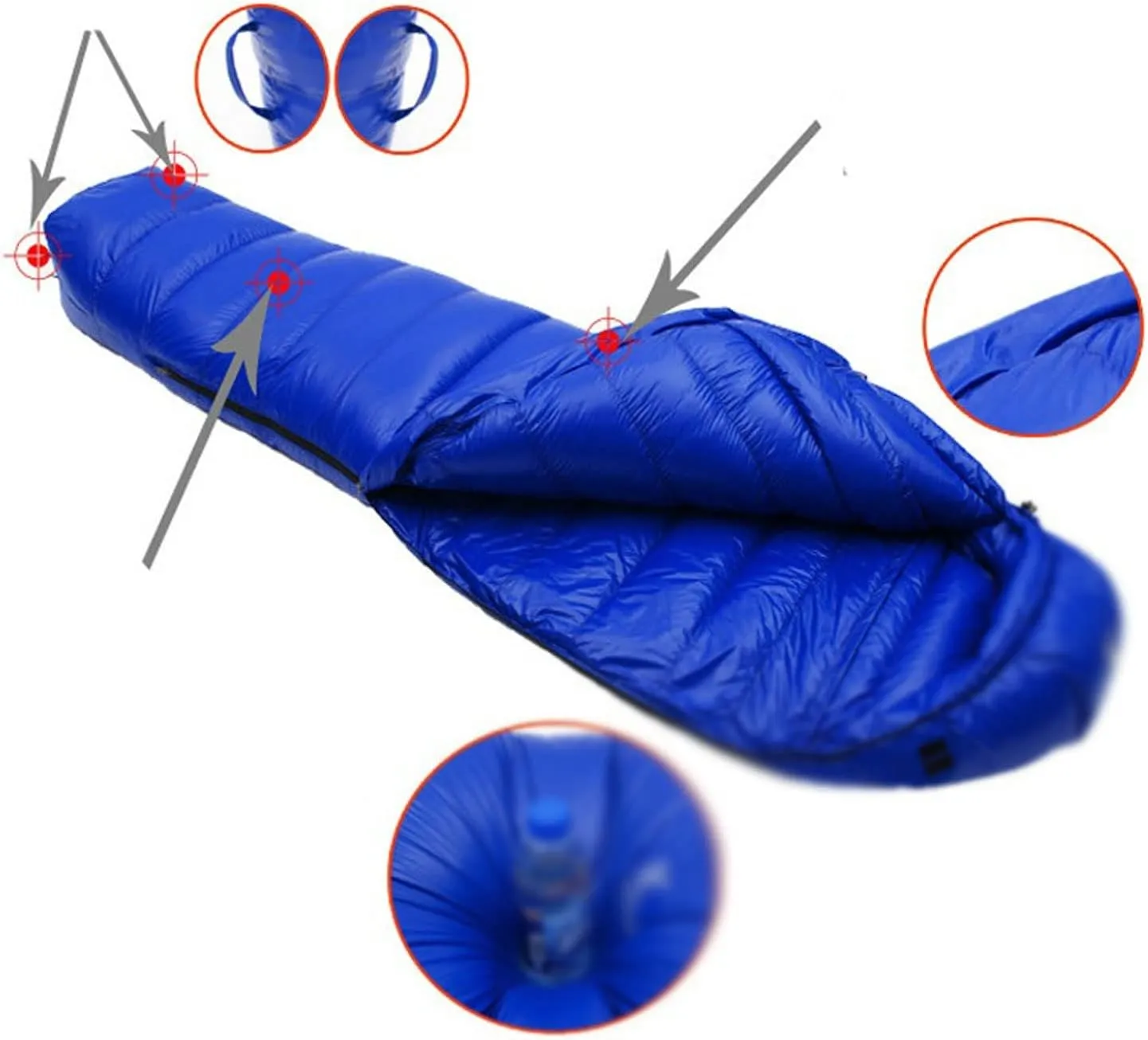 Sleeping Bags Outdoor Hiking Camping Mummies Ultra Light Down Sleeping Bag and Winter White Down Sleeping Bags 2kg-3kg