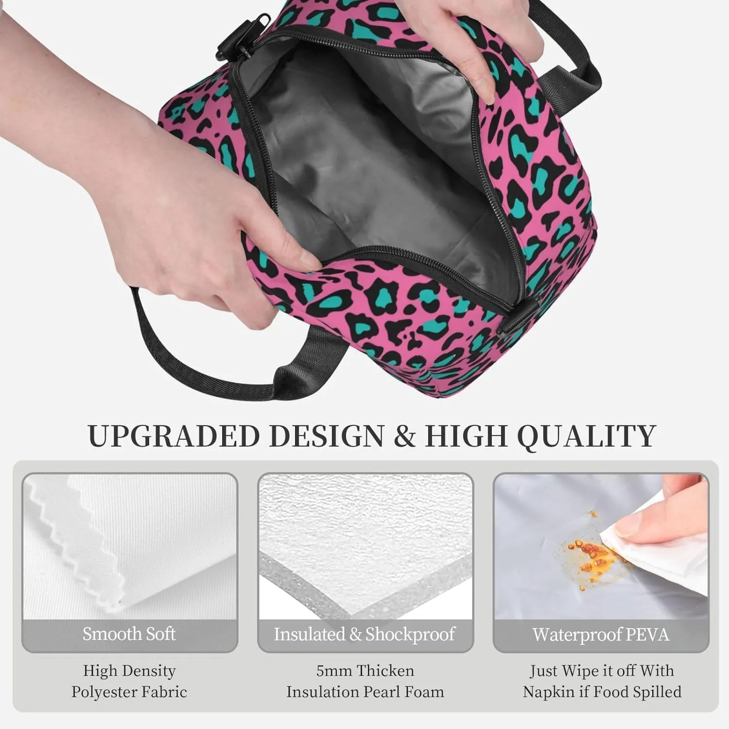 Sleeping Sloth,Insulated Reusable Lunch Bag with Adjustable Shoulder Strap for Adults,Arboreal Mammal Sleeping on Branch,Leakproof Office Picnic Hiking Beach Tote Bag,Brown,9x5x7.8in