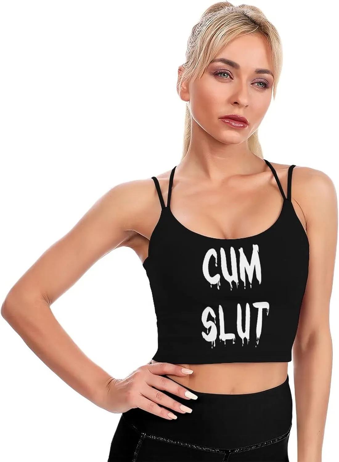 Slut for BBC Sports Bras for Women Yoga Fitness, Padded Comfortable Sleeping Bra Funny Gifts for Wife Girlfriend