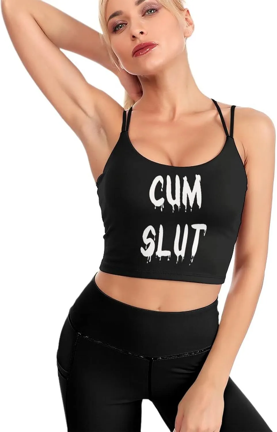 Slut for BBC Sports Bras for Women Yoga Fitness, Padded Comfortable Sleeping Bra Funny Gifts for Wife Girlfriend