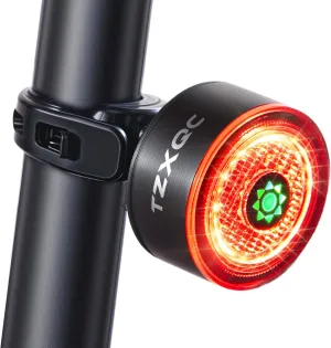 Smart Bicycle Tail Light Brake Sensing Rear Light USB Rechargeable Auto on/Off Ultra Bright LED Warning Flashlight