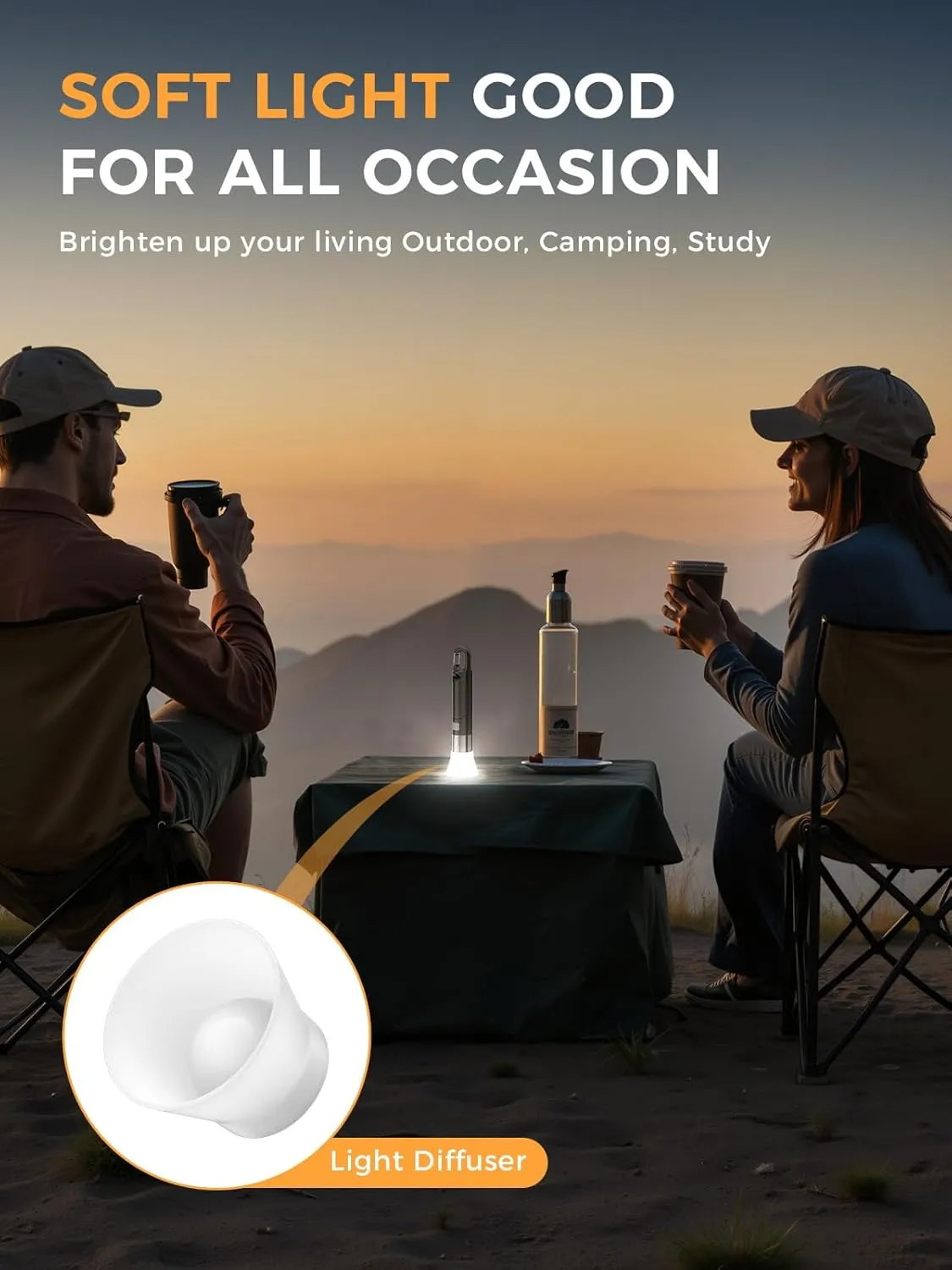 Smiling Shark LED Flashlight, G2 2 Pack Small Flashlights Powerful Rechargeable with COB Sidelight & Hook and Diffuser 3 Mode Zoomable Multi Functional Camping Flash Light for Outdoor/Emergency, Black