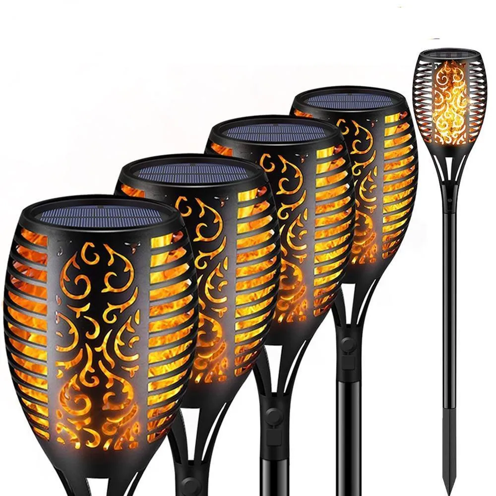Solar Lights 96 LEDs Waterproof Flames Torch