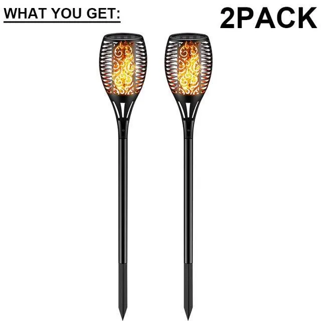 Solar Lights 96 LEDs Waterproof Flames Torch