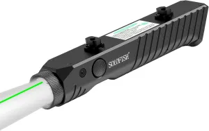SOLOFISH 1450 Lumens Tactical Flashlight with Green Laser Sight is Compatible with Mlok Rail, Magnetic Rechargeable Laser Light Combo