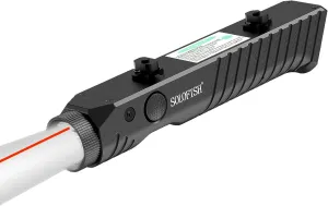 Solofish 1450 Lumens Tactical Flashlight with Red Laser Sight is Compatible with Mlok Rail, Magnetic Rechargeable Laser Light Combo