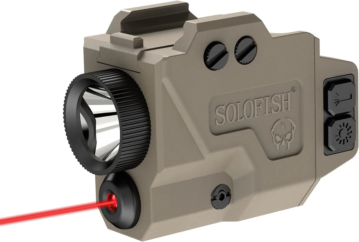 SOLOFISH Low Profile Beams for Guns, Magnetic Rechargeable Green Blue Red Beam for Pistol Handgun, Shockproof Compatible with Glock 17 19