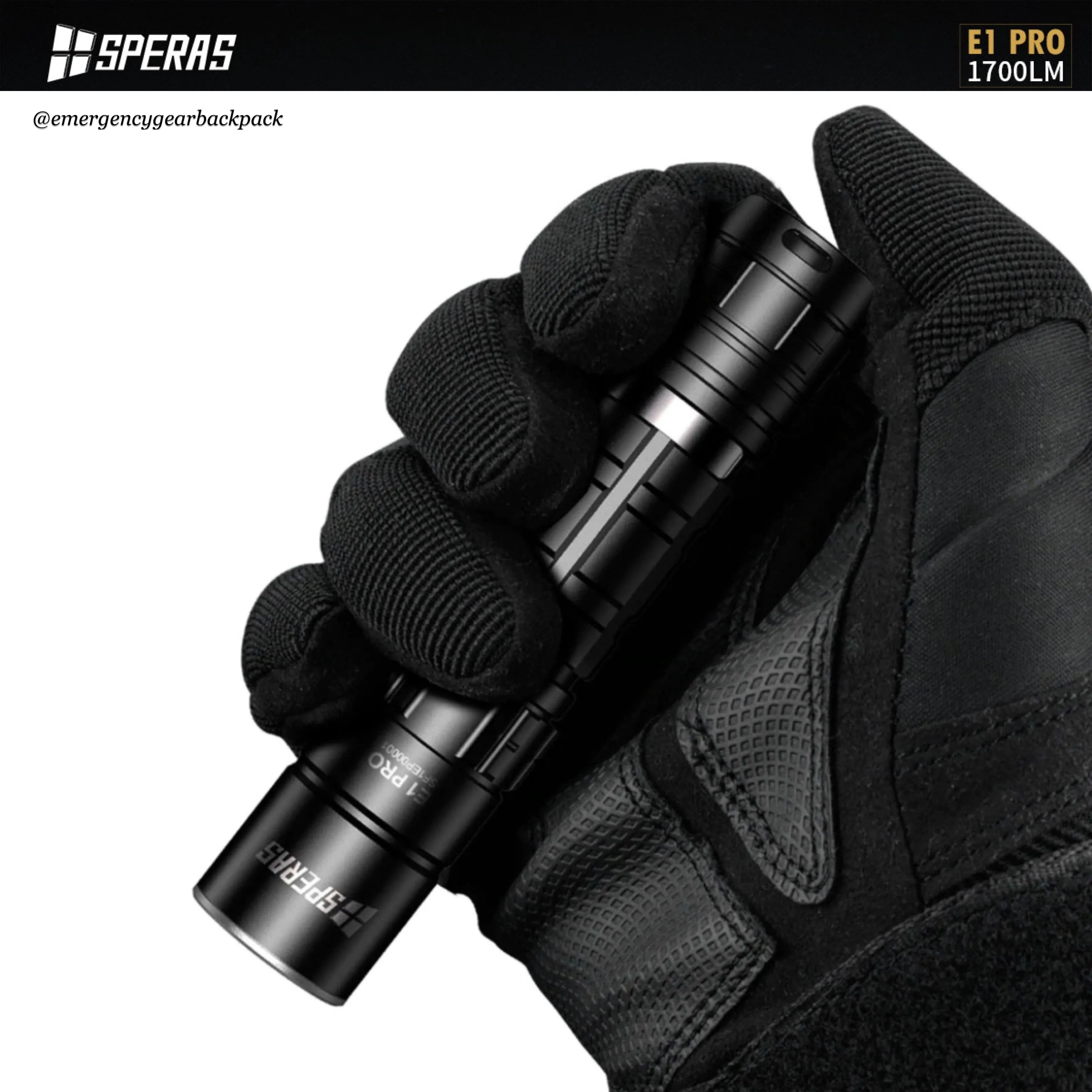 SPERAS E1 PRO 1700LMS 284M EDC Tactical Flashlight