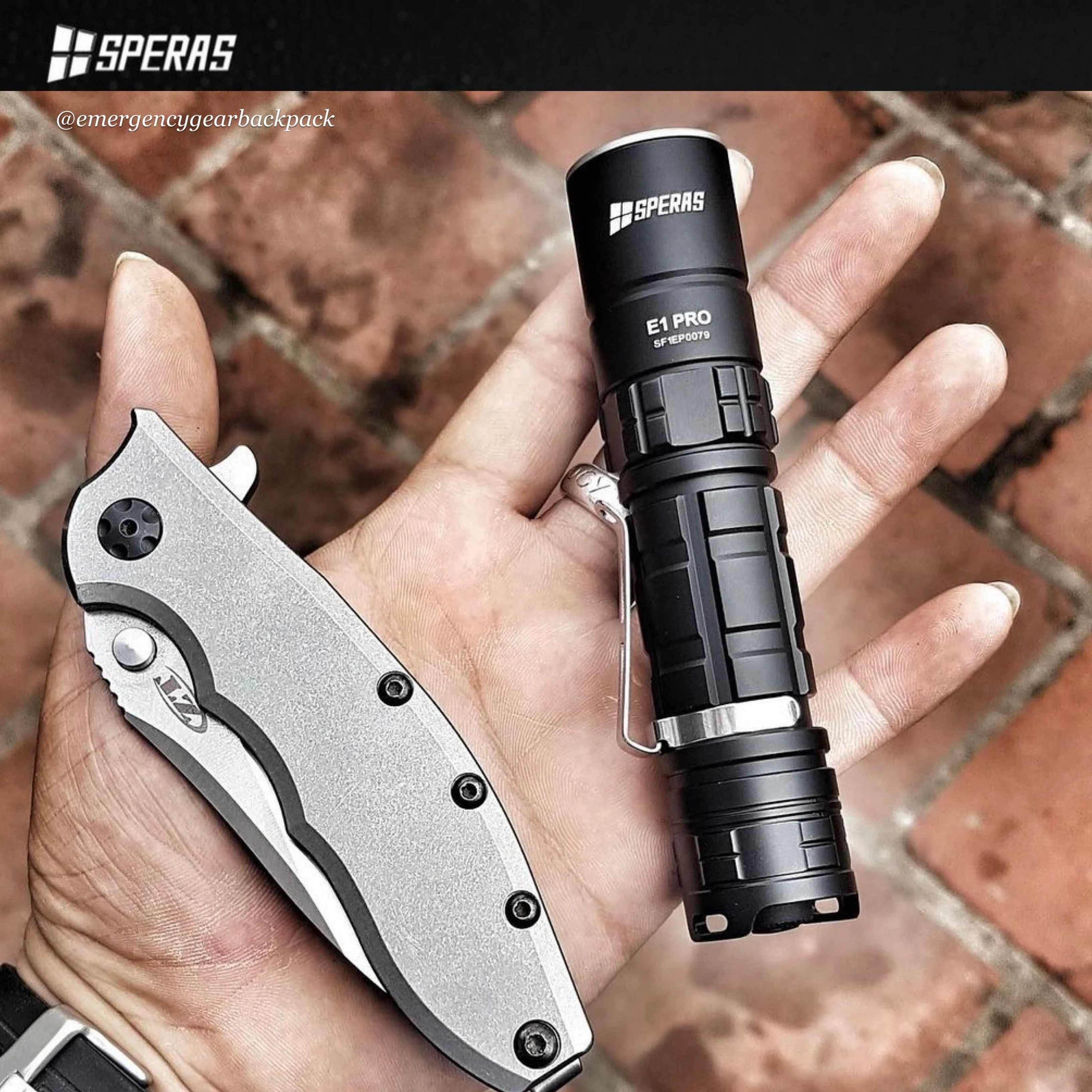 SPERAS E1 PRO 1700LMS 284M EDC Tactical Flashlight