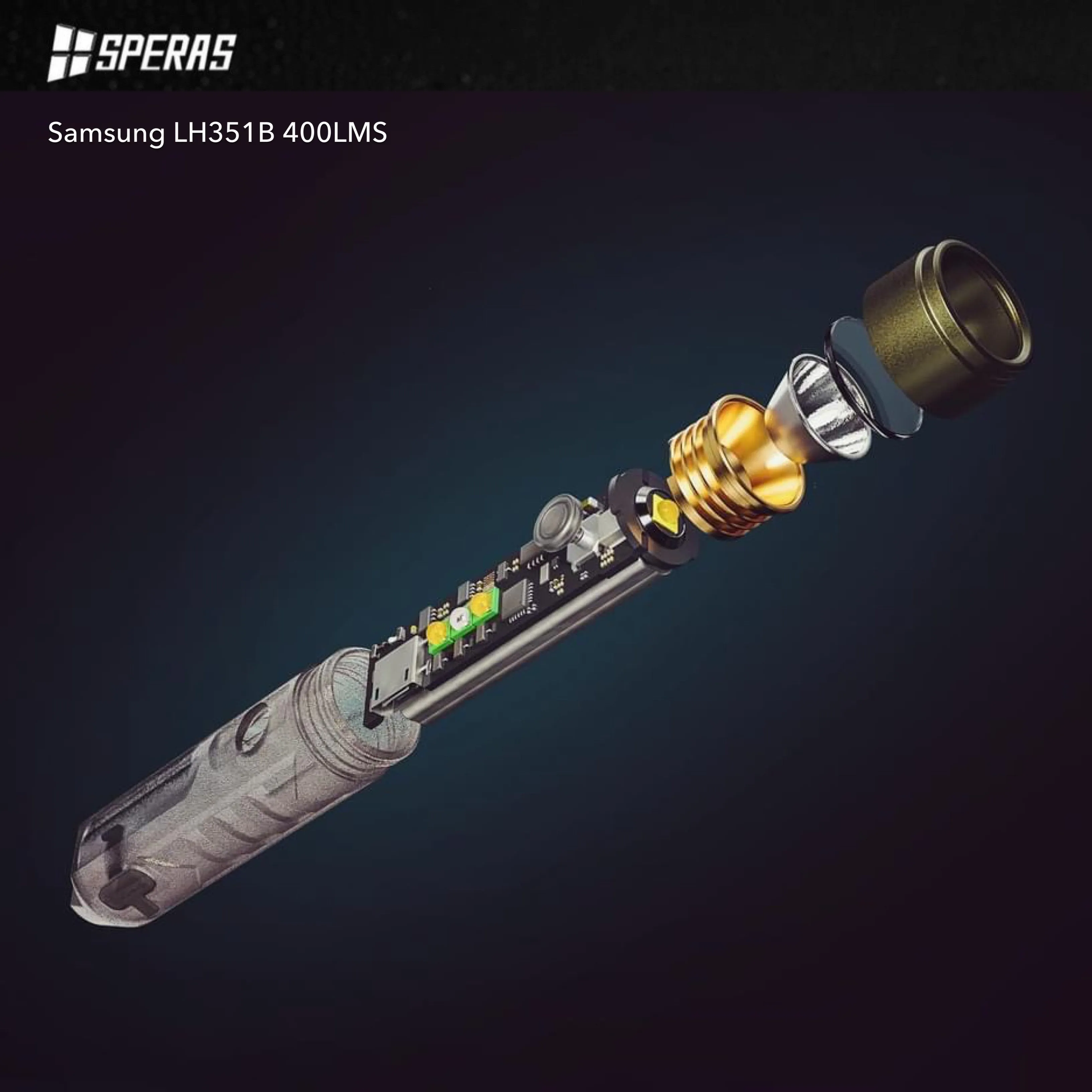 SPERAS S11 400LMS EDC Keychain Flashlight