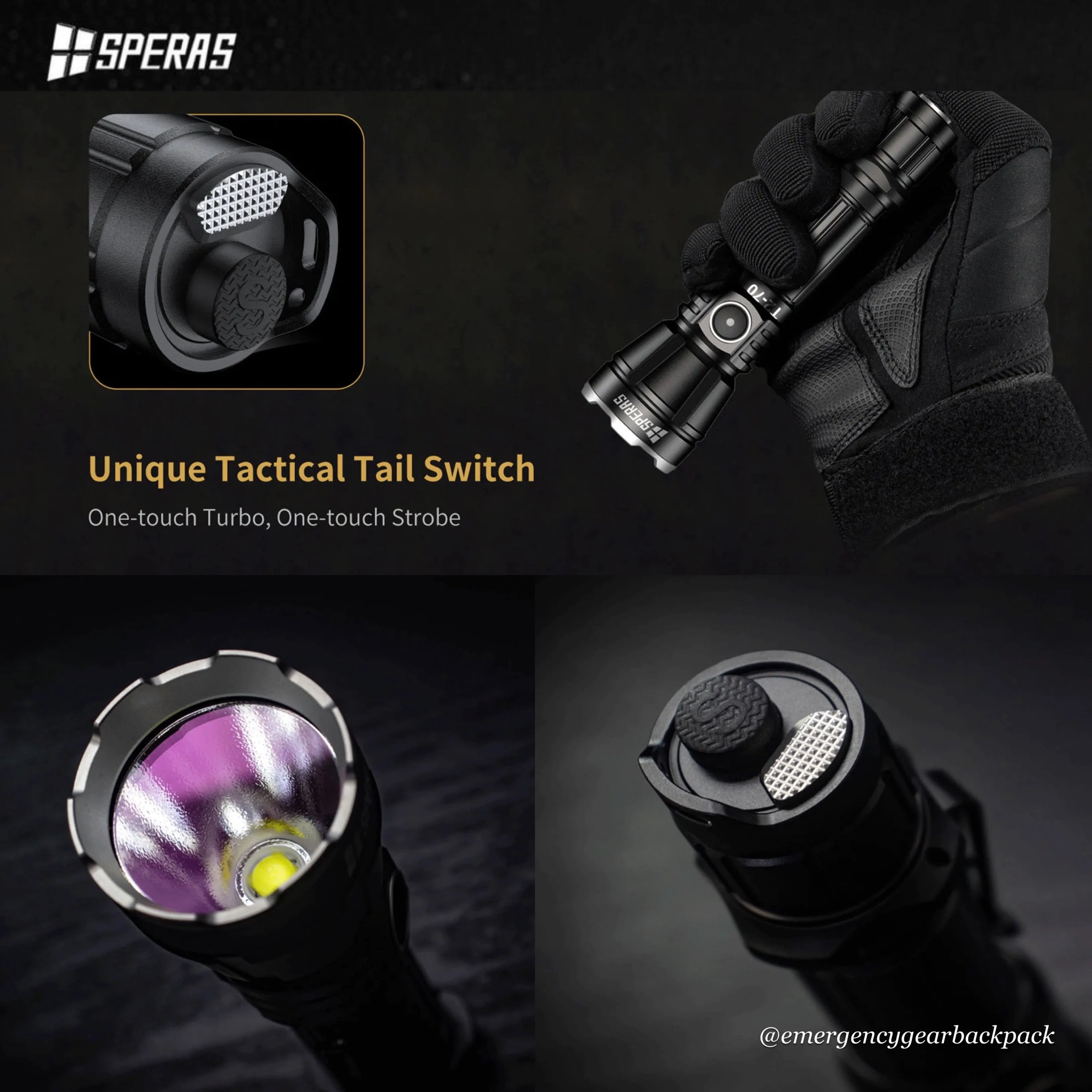 SPERAS T2-70 3300LMS 280M Tactical Flashlight