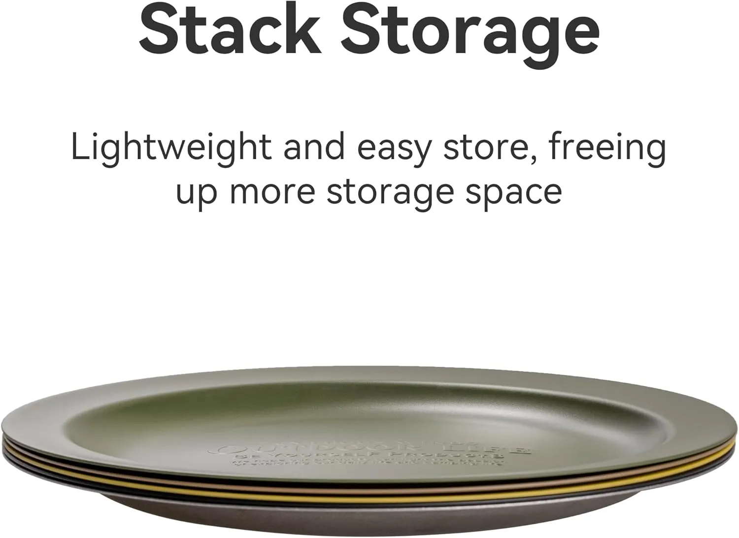 Stainless Steel Camping Plates 2pcs Set, Insulated Dinnerware Portable Cookware, for Outdoor Camping Hiking BBQ Picnic Home, Khaki