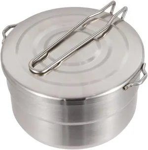 Stainless Steel Portable Cooking Pot for Camping and Hiking Camping Bento Pot Measurement Marks for Cooking and Serving