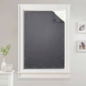 StangH Portable Blackout Curtains Blinds - Temporary Blackout Blinds Adjustable Shades Thermal Insulated Drapes with Suckers, Kids Bedroom or Travel Use, Grey, W51 x L78-inches, 1 Panel