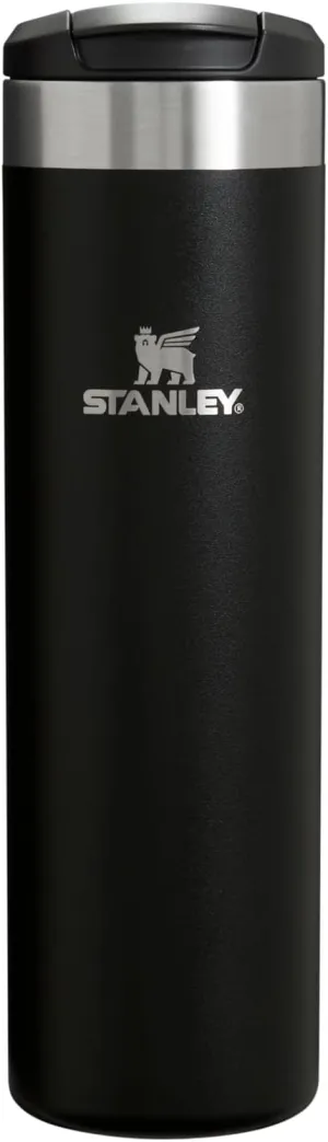 Stanley AeroLight Transit Bottle 20 oz | Locking Drink Through Lid | Leak Resistant Water Bottle or Coffee Travel Mug | Lightweight Insulated Stainless Steel | BPA-Free | Black
