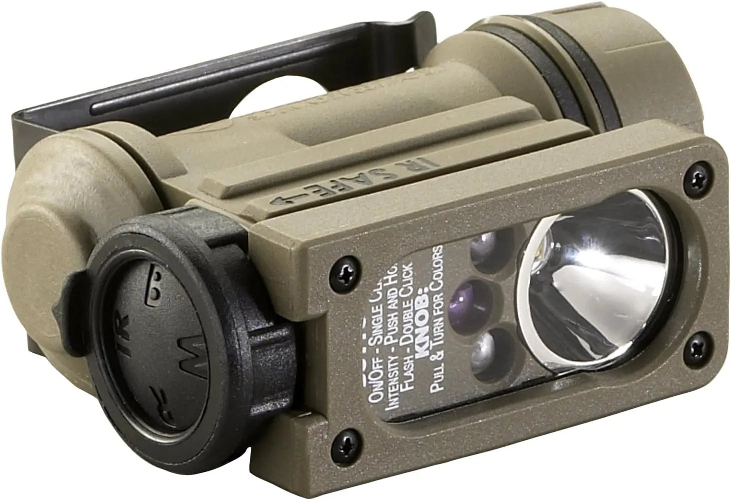 Streamlight 14510 Sidewinder 55-Lumens Compact II Military Flashlight with Helmet Mount in Box, Coyote