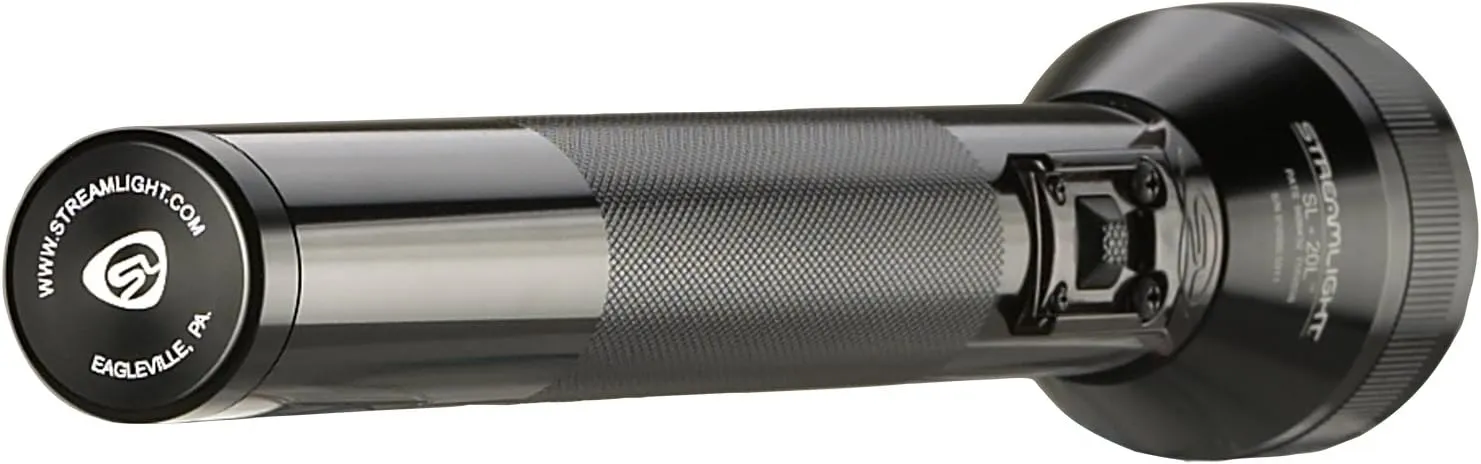 Streamlight 20703 SL-20L 450-Lumen Full Size Rechargeable LED Flashlight with 120-Volt AC/12-Volt DC Smart Charger, 2 Sleeves, Black