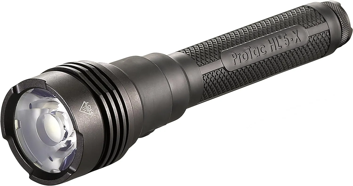 Streamlight 88081 ProTac HL 5-X USB 3500-Lumen Rechargeable Flashlight With 2 SL-B26 Battery Pack, Dual USB Cord and Wrist Lanyard, Black - Box Packaged