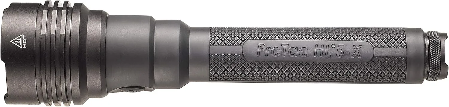 Streamlight 88081 ProTac HL 5-X USB 3500-Lumen Rechargeable Flashlight With 2 SL-B26 Battery Pack, Dual USB Cord and Wrist Lanyard, Black - Box Packaged