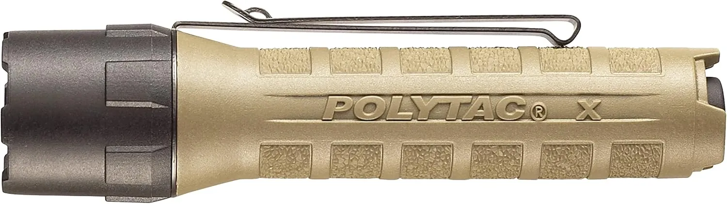 Streamlight 88605 PolyTac X 600-Lumen Multi-Fuel Professional Tactical Flashlight, Box, Coyote