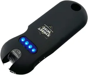 Streetwise Smart 24,000,000 Mini Stun Gun Keychain with Quick-Release, Rechargeable LED Flashlight – Self Defense Stun Gun for Women – Touch-Sensing Safety, Portable Personal Protection