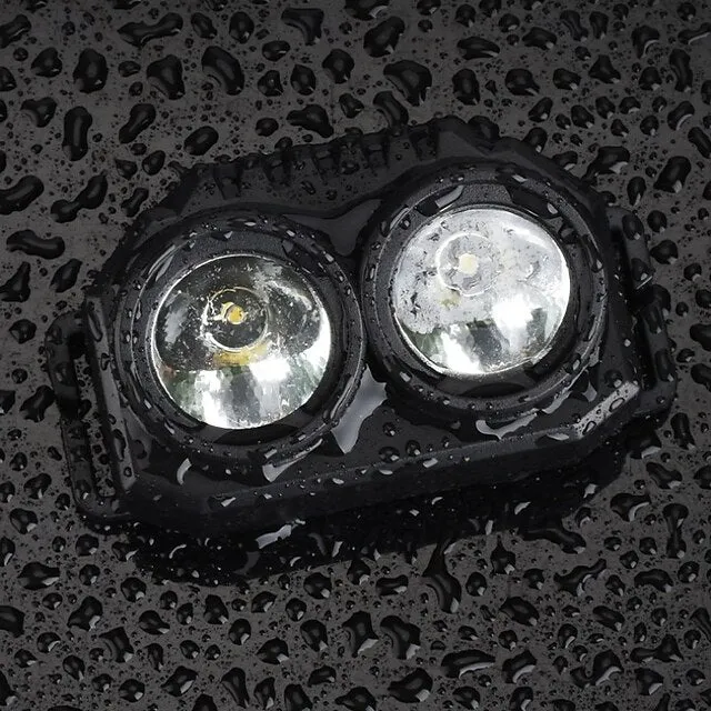Strong Bald Double Lights Headlamp, Portable LED Head Lights White & Yellow LED for Outdoor Camping Adventures