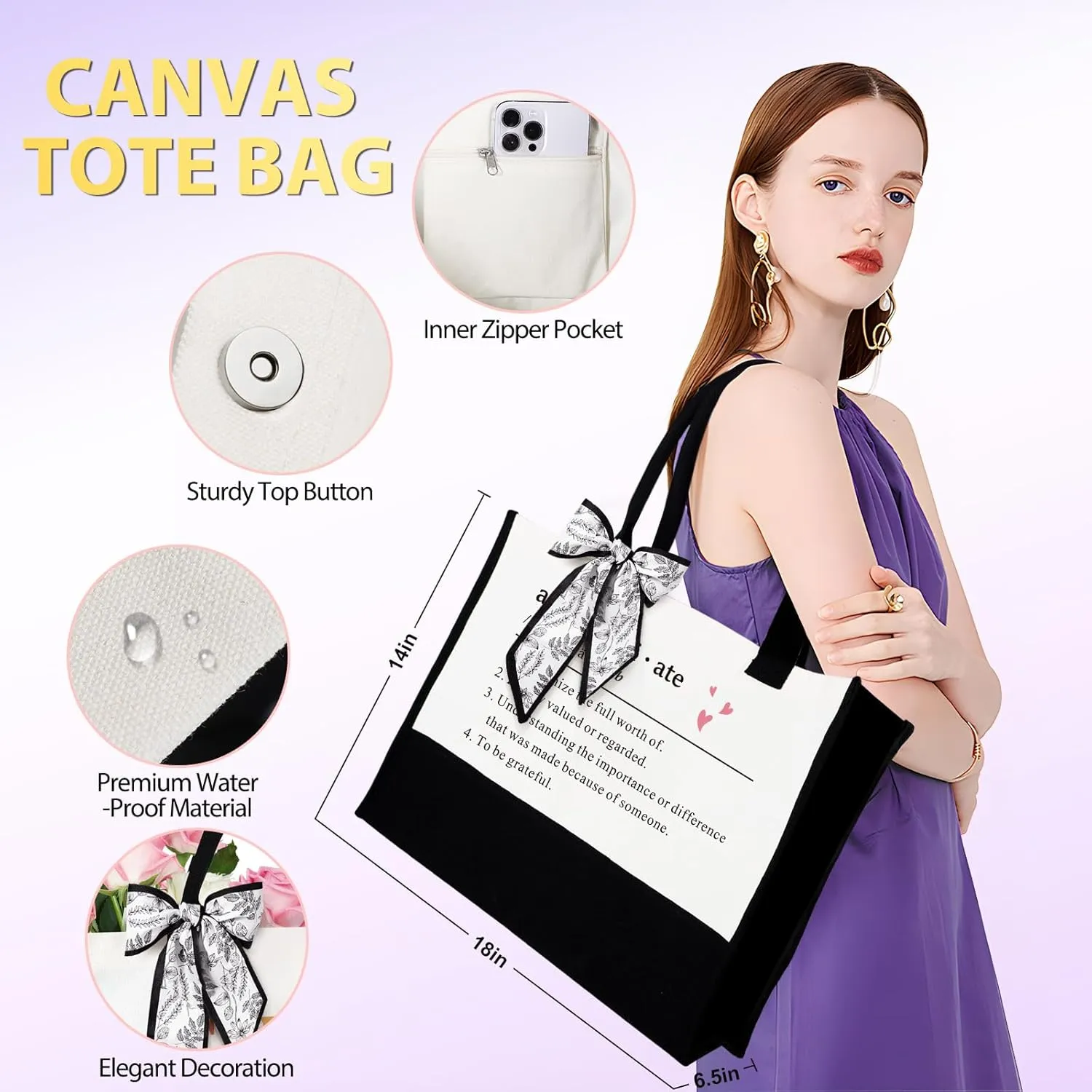 Suhctuptx Thank You Gifts for Women, Employee Appreciation Gift, Appreciation Basket for Coworkers Teachers Employees, Gratitude Box with Canvas Tote Bag Thank You for Being Awesome Tumbler Purple