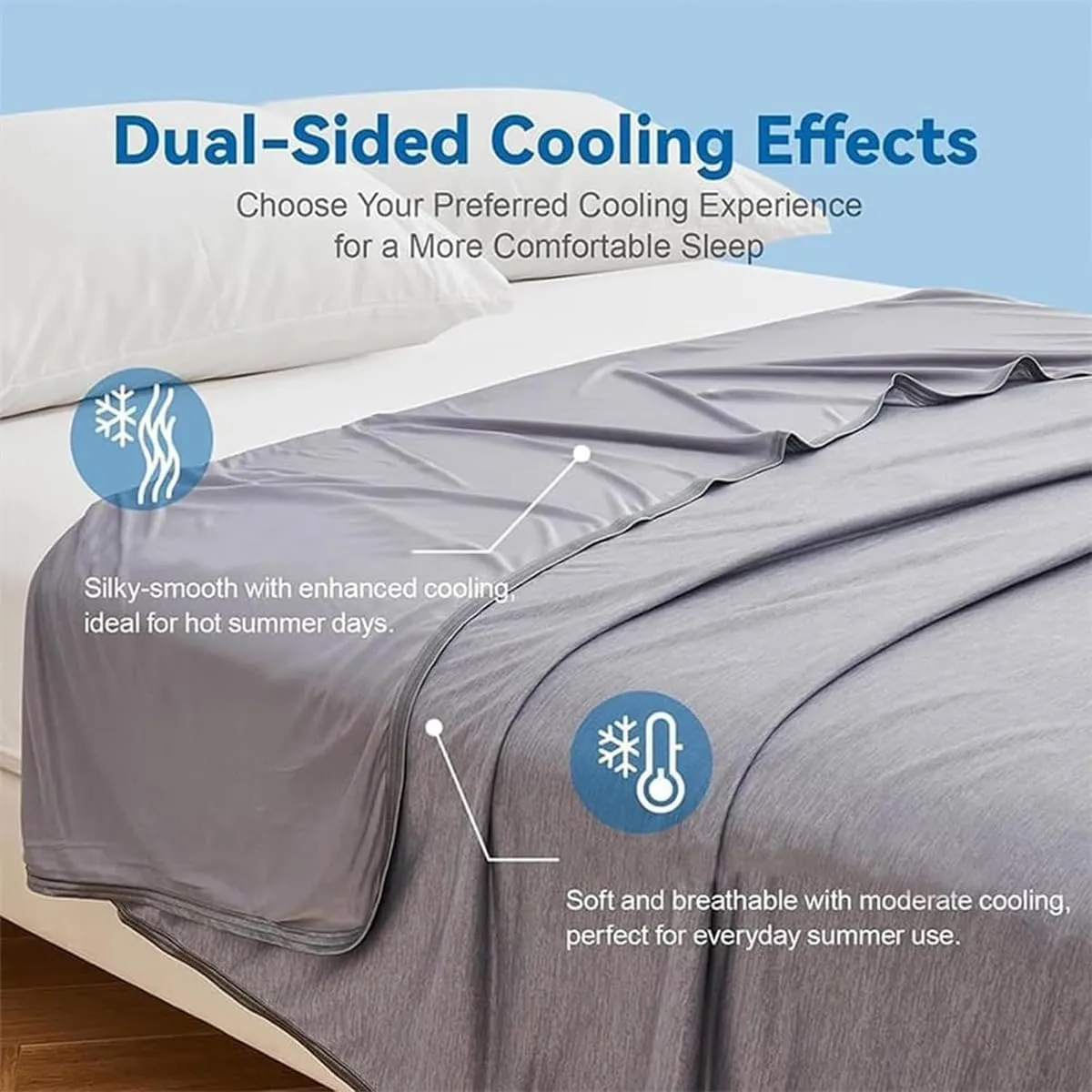 Summer Ultimate Cooling Blanket,Lightweight Breathable Cold Blankets,Double-Sided Soft Air Conditioning Throws Blanket,Calming Ice Cooling Blankets for Night Sweats Hot Sleeper