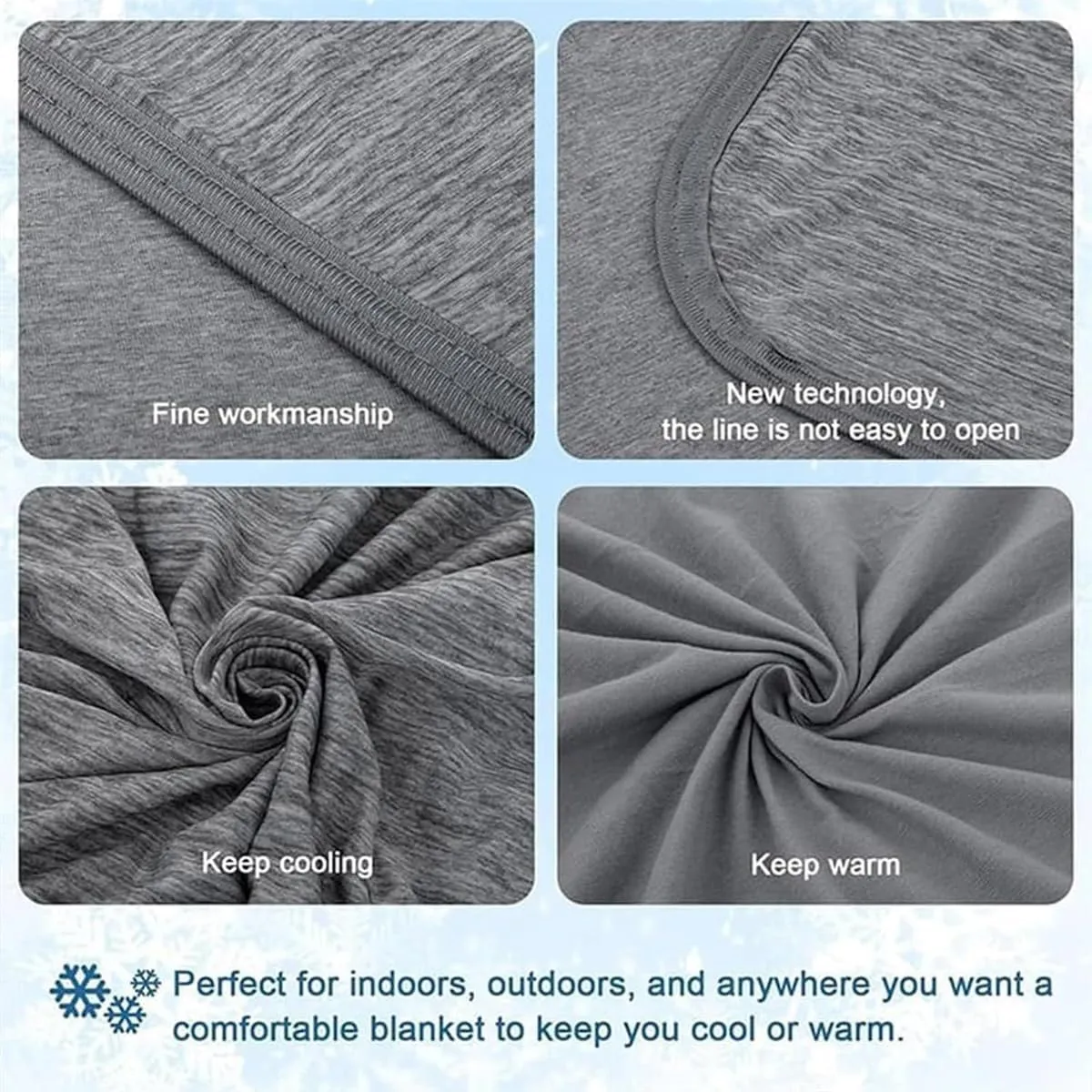 Summer Ultimate Cooling Blanket,Lightweight Breathable Cold Blankets,Double-Sided Soft Air Conditioning Throws Blanket,Calming Ice Cooling Blankets for Night Sweats Hot Sleeper