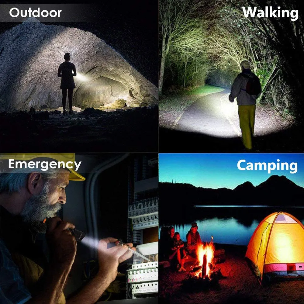 Super Bright Led flashlight USB led torch Zoomable Bicycle Light Rechargeable 12000LM