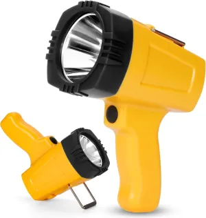 Super Bright Rechargeable Spotlight,Handheld Rechargeable White LED Flashlight,Ultra-Long Standby Lightweight Tactical Searchlight ABS Light