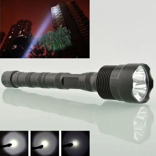 Super Bright Tactical CREE XML 12x T6 LED Flashlight   3x 18650 Battery  Charger