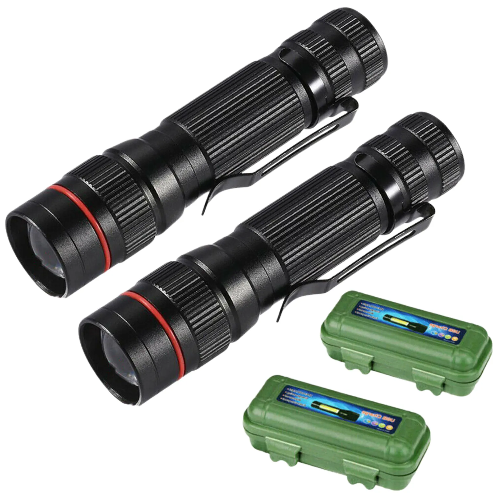 Super Bright Torch Lamp Light  USB Rechargeable 2 Packs 1200000lm LED Flashlight