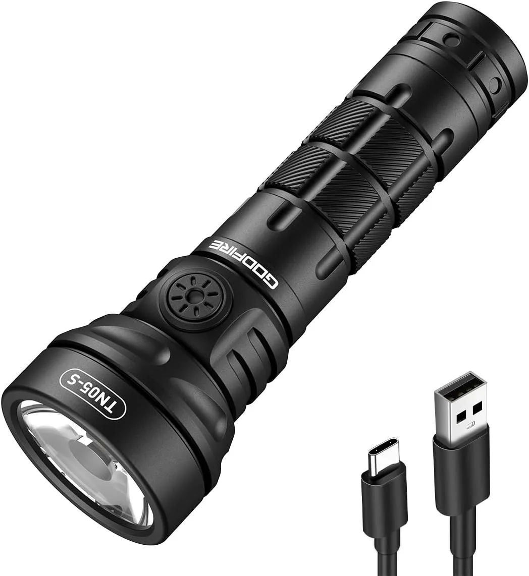 SuperFire Rechargeable Flashlights High Lumens,Small Flashlight with high Power, Portable EDC Flashlights for Home (TN05-S)
