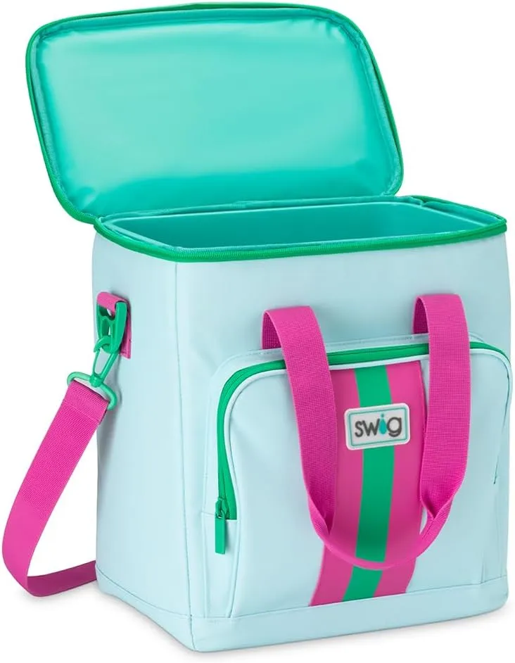 Swig Life Triple Insulated Cooler Bag with Zipper, Large Travel Cooler Bag Holds 16-24 Cans, or 6 Wine Bottles, Insulated