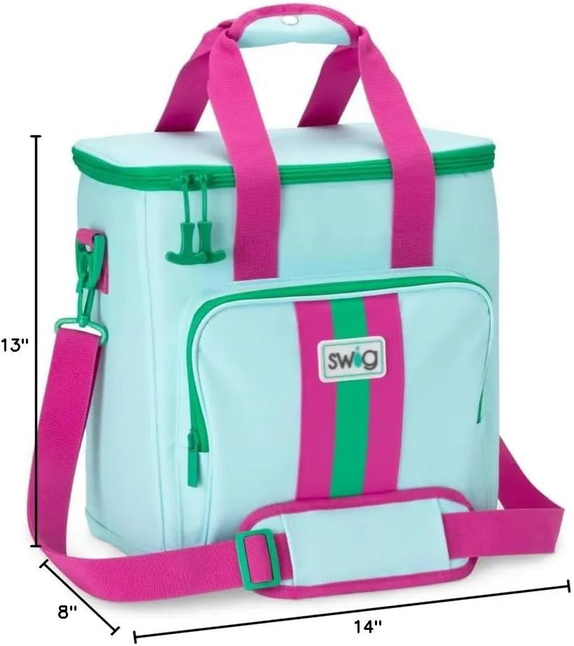 Swig Life Triple Insulated Cooler Bag with Zipper, Large Travel Cooler Bag Holds 16-24 Cans, or 6 Wine Bottles, Insulated