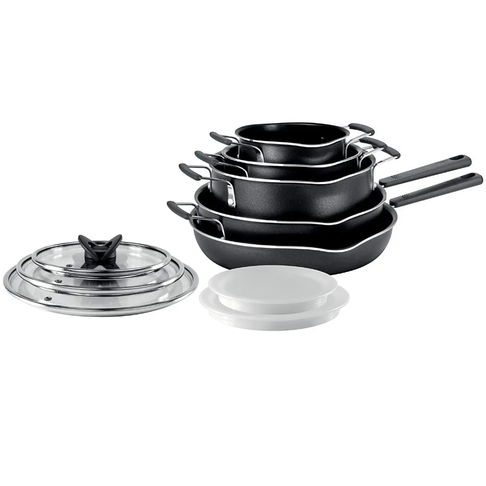 T-FAL Non-Stick Stackables 10pc Cookware Set - B198SA74