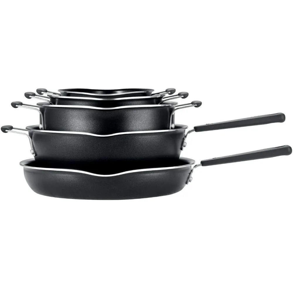 T-FAL Non-Stick Stackables 10pc Cookware Set - B198SA74