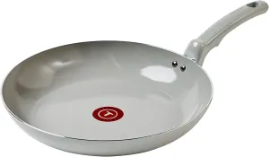 T-Fal Refresh Ceramic Nonstick Frying Pan Skillet 12-inch, Made without PFOA and PTFE, Oven and Broiler Safe up to 350°F Cookware, Frying Pan, Stay-Cool Handle, Skillet Pots and Pans, Moon Grey