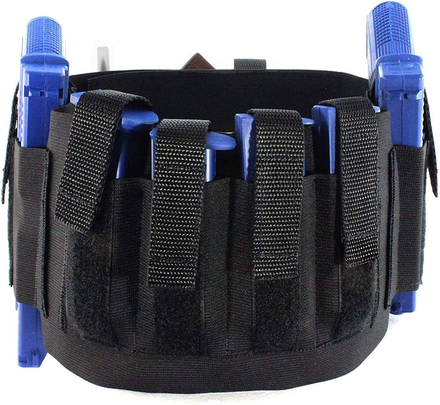 Tactical Belly Band Holster - 6" Wide, 2 Guns, 4 Mags, Flashlight and Accessory Pocket - CCW - Concealed Carry, Gun Holster - Mag Holster - Waist or Chest, Black - Made in The USA