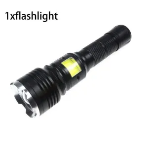 Tactical Elite Rechargeable Flashlight with COB LED Zoom 4 Modes