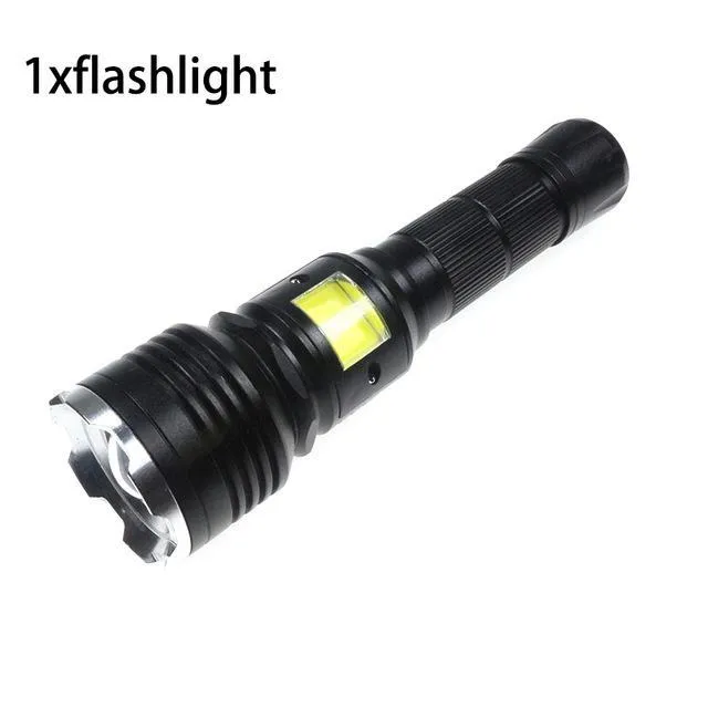 Tactical Elite Rechargeable Flashlight with COB LED Zoom 4 Modes
