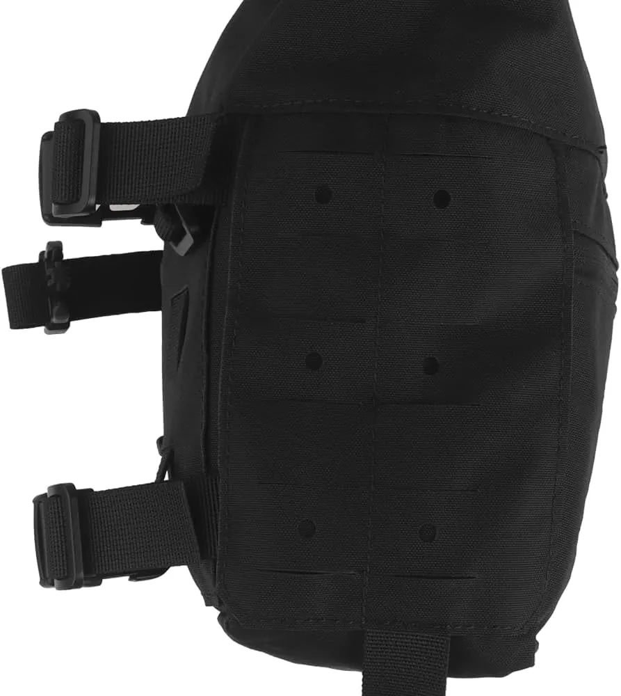 Tactical Expansion Pack Chest Bag,Large Capacity MOLLE Admin Pouch, Utility Chest Pouch for Placard Split Chest Rig