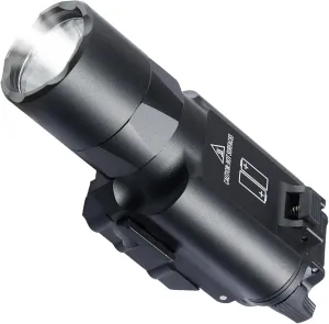 Tactical Flashlight 300U Style Weapon Light 1200 Lumens Pistol Flashlight Picatinny Flashlight Black