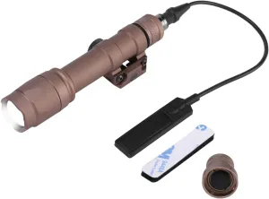 Tactical Flashlight Rifle Weapon Light M600C Mlok Flashlight LED White Light Tactical Light with Pressure Switch Tan