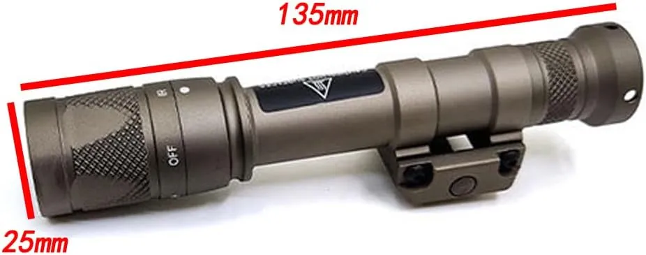 Tactical M600V Weapon Flashlight with IR Light & Remote Pressure Switch Pad, 500 Lumens LED Light for Outdoor Hunting, Fit 20mm Picatinny Rail Mount, Tan