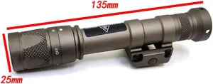 Tactical M600V Weapon Flashlight with IR Light & Remote Pressure Switch Pad, 500 Lumens LED Light for Outdoor Hunting, Fit 20mm Picatinny Rail Mount, Tan
